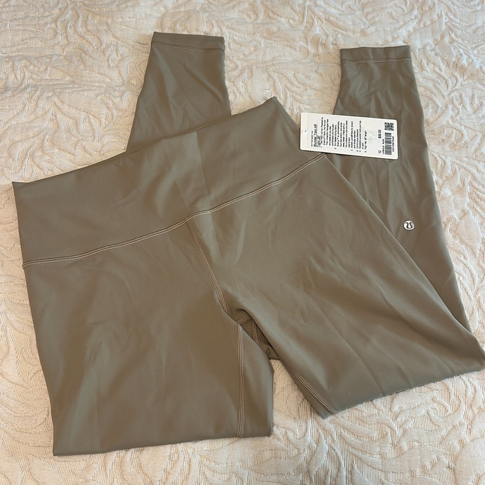 Lululemon wunder train HR tight 28in sheer oak 12